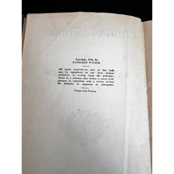 Forever Amber Kathleen Winsor 1944 Hardcover 26th Printing Historical Romance - Picture 1 of 6